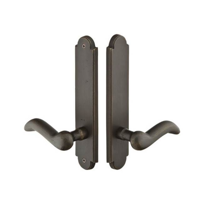 Emtek 1323YMRH Multi Point C3 , Non-Keyed American T-turn IS , Arched Style , 2" x 10" , Yuma Lever , RH - Parent