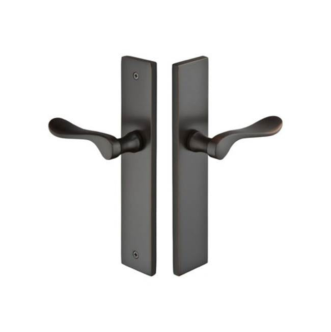 Emtek 15B3STULH Multi Point C5 , Non-Keyed Euro T-turn IS , Modern Style , 2" x 10" , Stuttgart Lever , LH - Parent