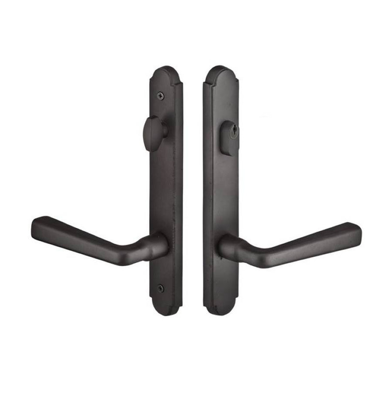 Emtek 1811ARLH MultiPointC8 , Keyed with AmericanCyl , Arched Style , 1-1/2"x11" , Aurora Lever , LH - Parent