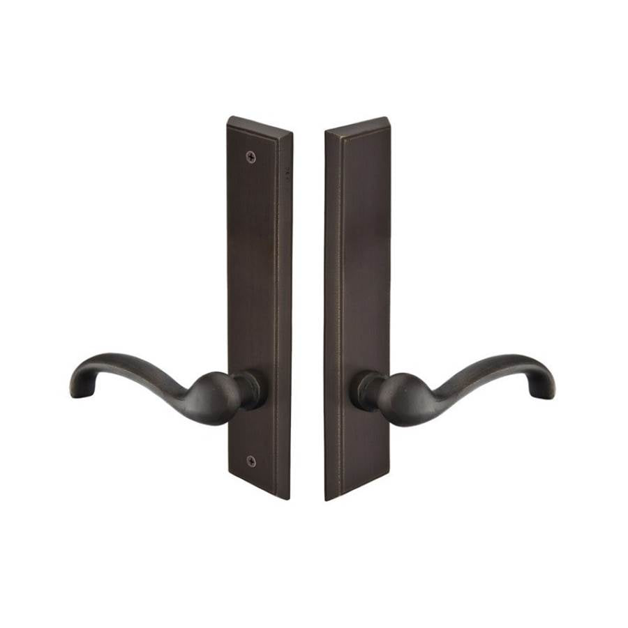 Emtek 1864DLH MultiPointC8 , Non-Keyed Fixed Handle OS , Operating Handle IS , Rectangular Style , 2"x10" , Durango Lever , LH - Parent