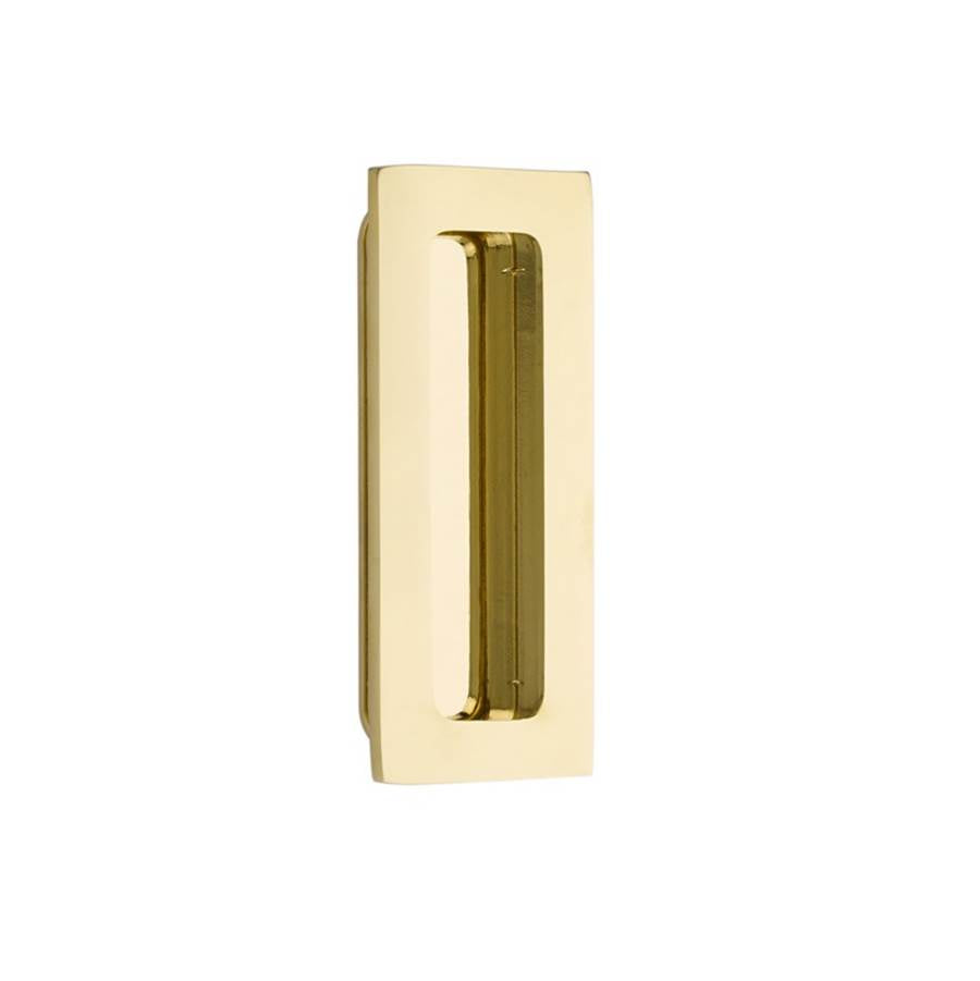 Emtek 220304 Brass Modern Rectangular Flush Pull 4"