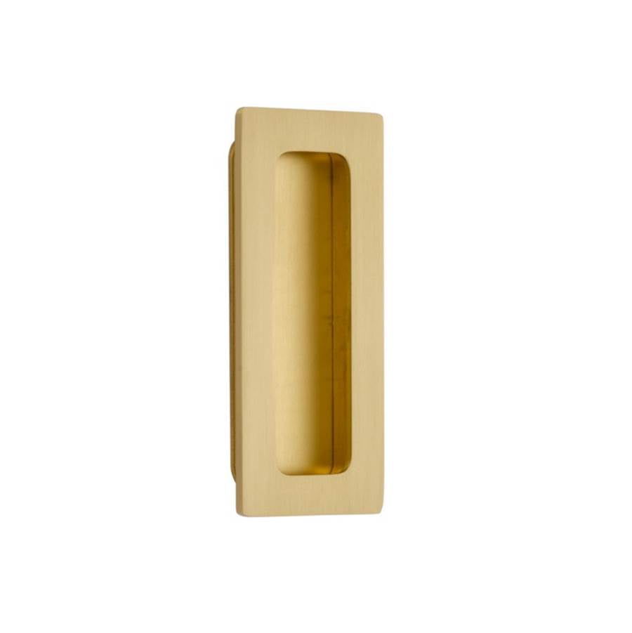 Emtek 220304 Brass Modern Rectangular Flush Pull 4"
