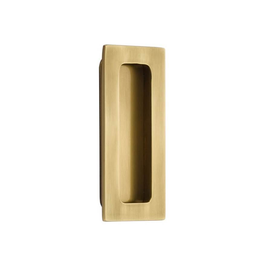 Emtek 220304 Brass Modern Rectangular Flush Pull 4"