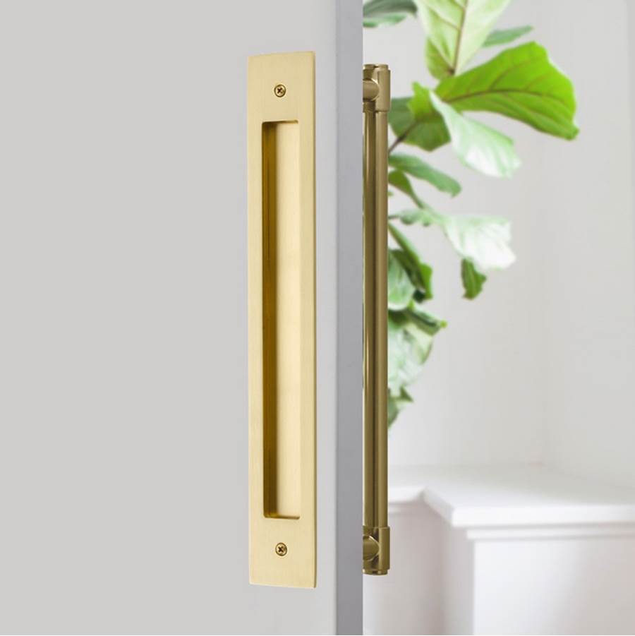 Emtek 221710 Modern Rectangular Flush Pull for Door Pull , 8" C-C