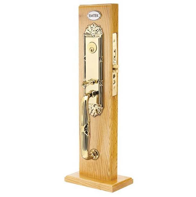 Emtek F13330750EBLH Entryset , F13 , Regency Mortise , 2-1/2 Backset , Ebony Knob , LH - Parent
