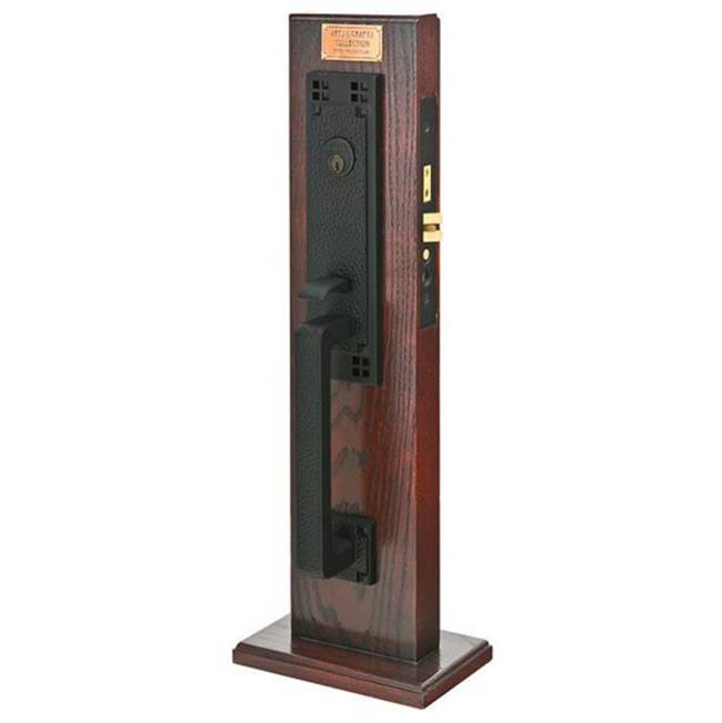 Emtek F13330875CRH Entryset , F13 , Craftsman Mortise , 2-3/4 Backset , Cortina Lever , RH - Parent