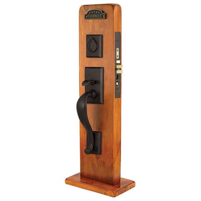 Emtek F20332450MDCRH Entryset , F20 , Rectangular Sectional Mortise , 2-1/2 Backset , Modern Disc Crystal Knob , RH - Parent