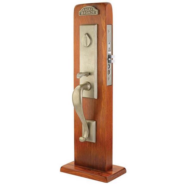 Emtek F20332550CRLH Entryset , F20 , Rectangular Monolithic Mortise , 2-1/2 Backset , Cimarron Lever , LH