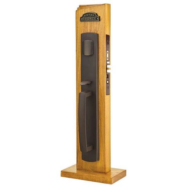 Emtek F13333075BZRNRH Entryset , F13 , Longmont Mortise , 2-3/4 Backset , Bronze Round Knob , RH - Parent