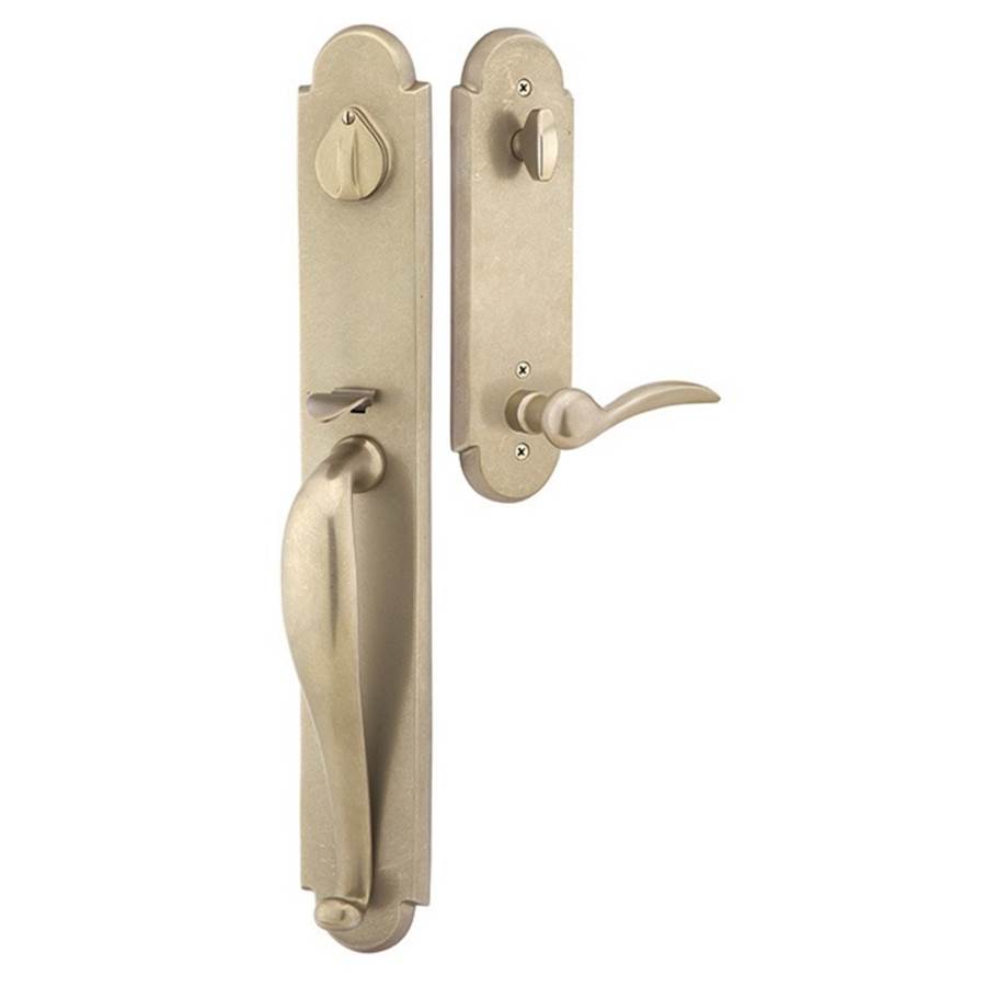 Emtek 451332OT Single Cyl , Greeley Tub Entry , Old Town Clear Knob