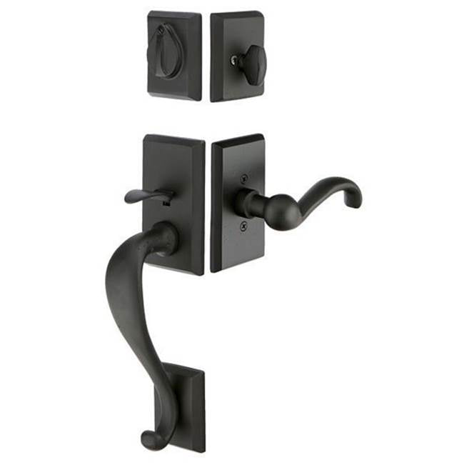 Emtek 451411LRLH Single Cyl , Rectangular Sectional Tub Entry , Lariat Lever , LH - Parent