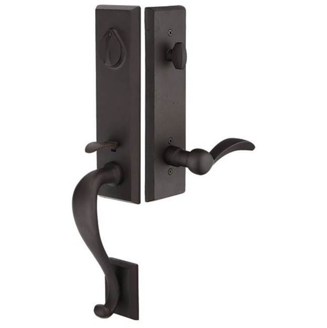 Emtek 451512HT Single Cyl , Rectangular Monolithic Tub Entry , Hampton Knob - Parent