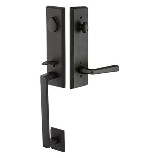 Emtek 450522MALH Dummy , Rustic Modern Rectangular Monolithic Tub Entry , Mariposa Lever , LH - Parent