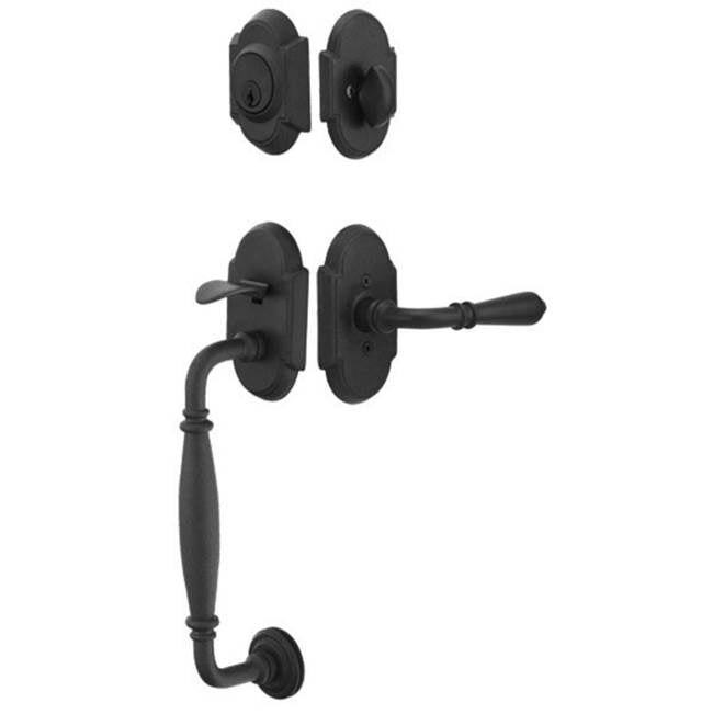 Emtek 462232SV Double Cyl , Sectional with Normandy Grip Tub Entry , Savannah Knob - Parent