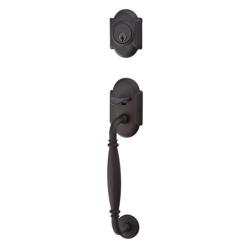 Emtek 461232NLH Single Cyl , Sectional with Normandy Grip Tub Entry , Normandy Lever , LH - Parent
