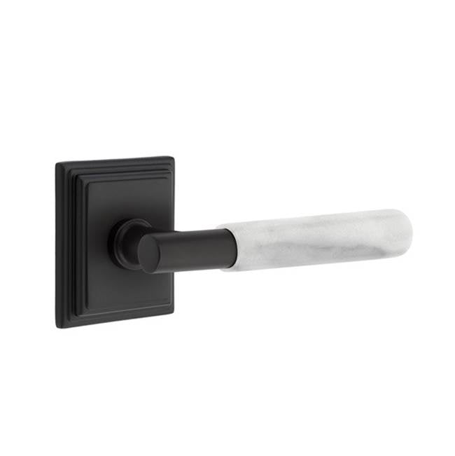 Emtek 5052.TA.MRWH Dummy , Modern Rectangular Rosette , T-Bar Stem , White Marble Handle - Parent
