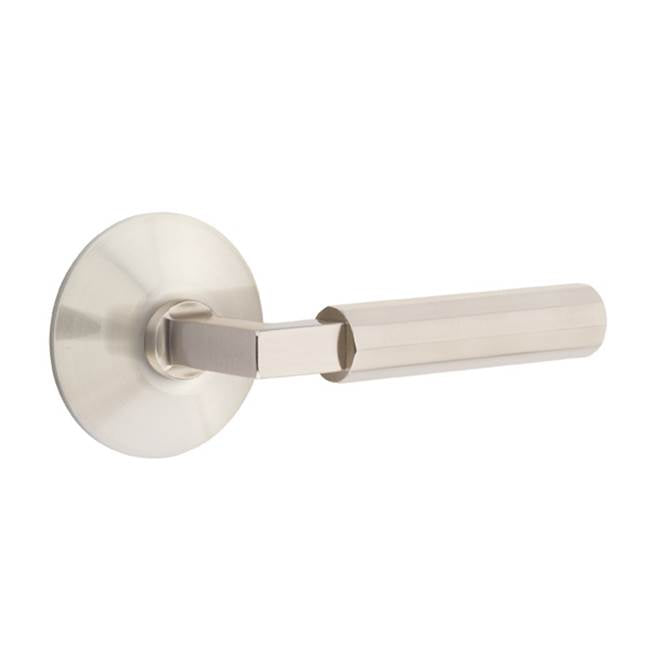 Emtek C5107.LS.FA Concealed Fastener , Passage , Modern Rosette , L-Square Stem , Faceted Handle - Parent