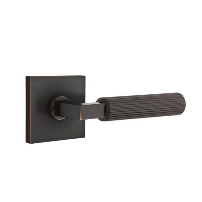 Emtek 5110.LS.SK.LH Passage , Square Rosette , L-Square Stem , Straight Knurled Handle LH - Parent