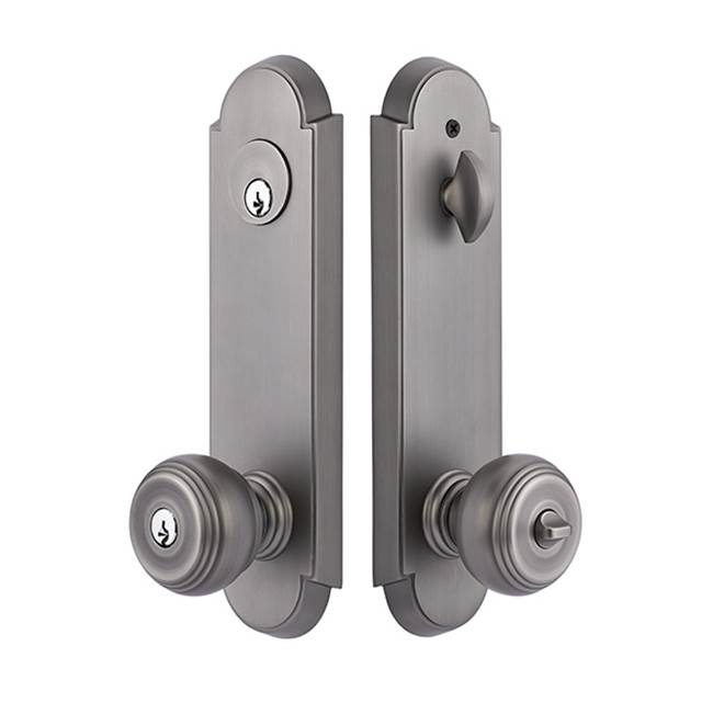Emtek 5318CRH 2-PT Lock Key in Knob/ Lever Single Cyl , Annapolis Plate , Cortina Lever , RH