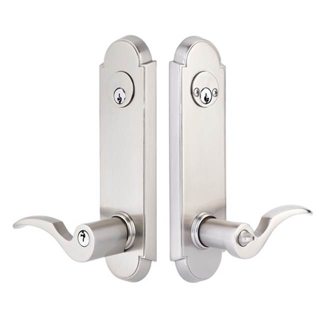 Emtek 5328W 2-PT Lock Key in Knob/ Lever Double Cyl , Annapolis Plate , Waverly Knob