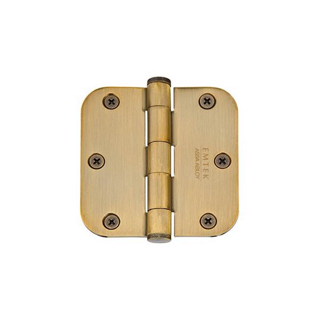 Emtek 96133 9600 Brass Hinge , SD , 5/8"RdCr , 3.5x3.5"