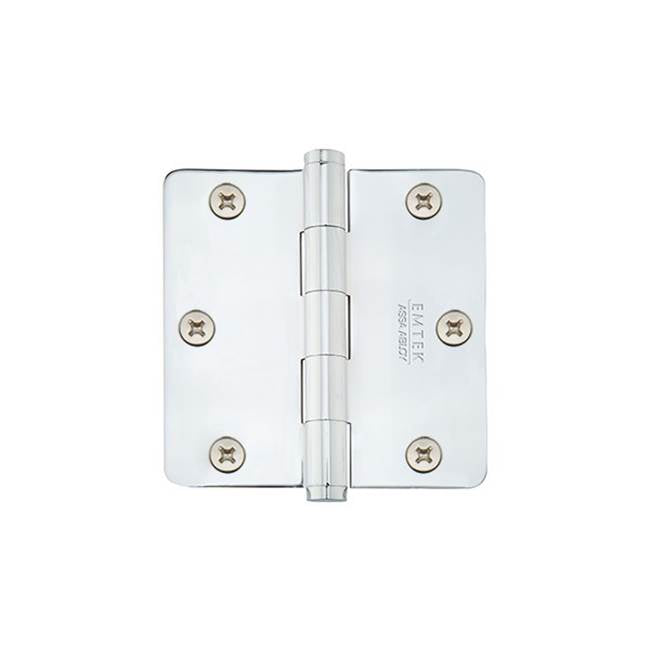 Emtek 96223 9600 Brass Hinge , HD , 1/4"RdCr , 3.5x3.5"