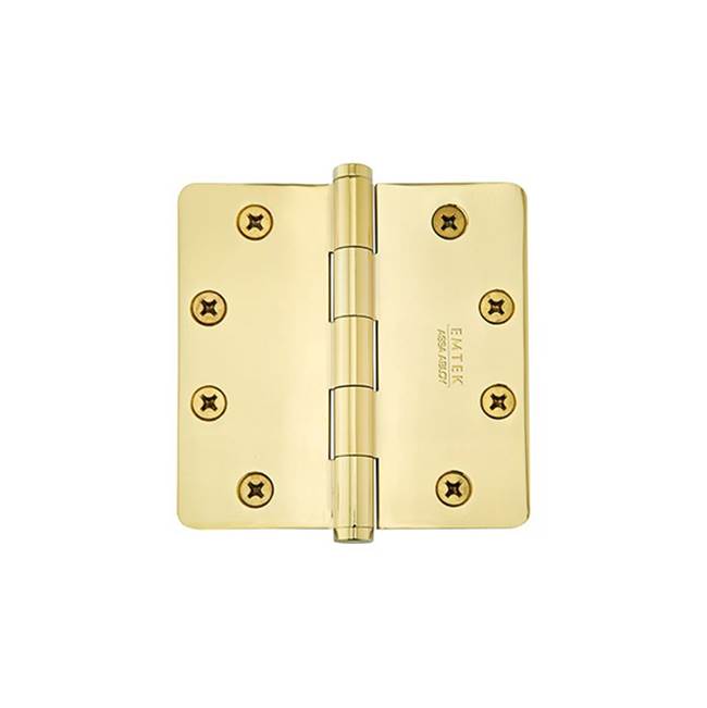 Emtek 96225 9600 Brass Hinge , HD , 1/4"RdCr , 4.5x4.5"