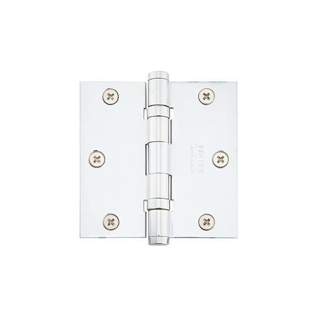 Emtek 96413 9600 Brass Hinge , BB , SqCr , 3.5x3.5"