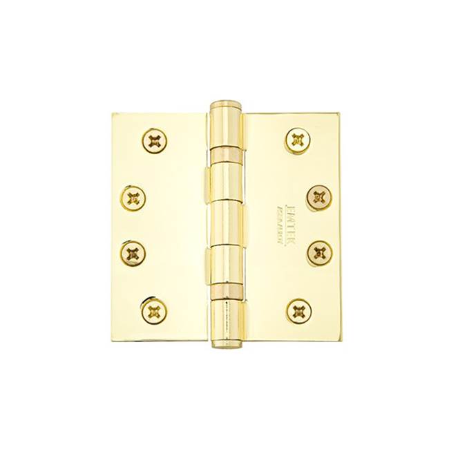 Emtek 96414 9600 Brass Hinge , BB , SqCr , 4x4"