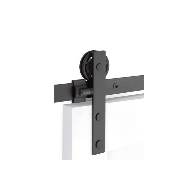 Emtek B110105.SD.CL Barn Door , Modern Rectangular , Face Mount , 5" , Solid Wheel , Classic Fastener
