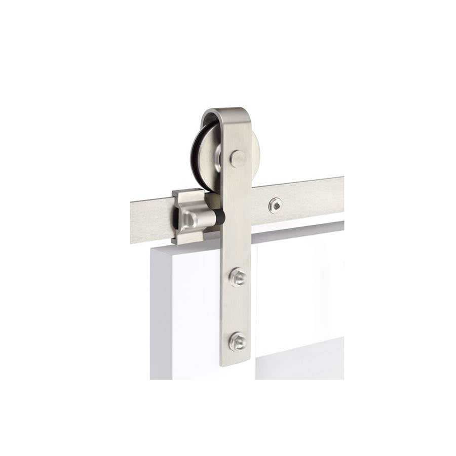 Emtek B110210.SD.FT Barn Door , Classic , Face Mount , 10" , Solid Wheel , Flat Fastener - Parent