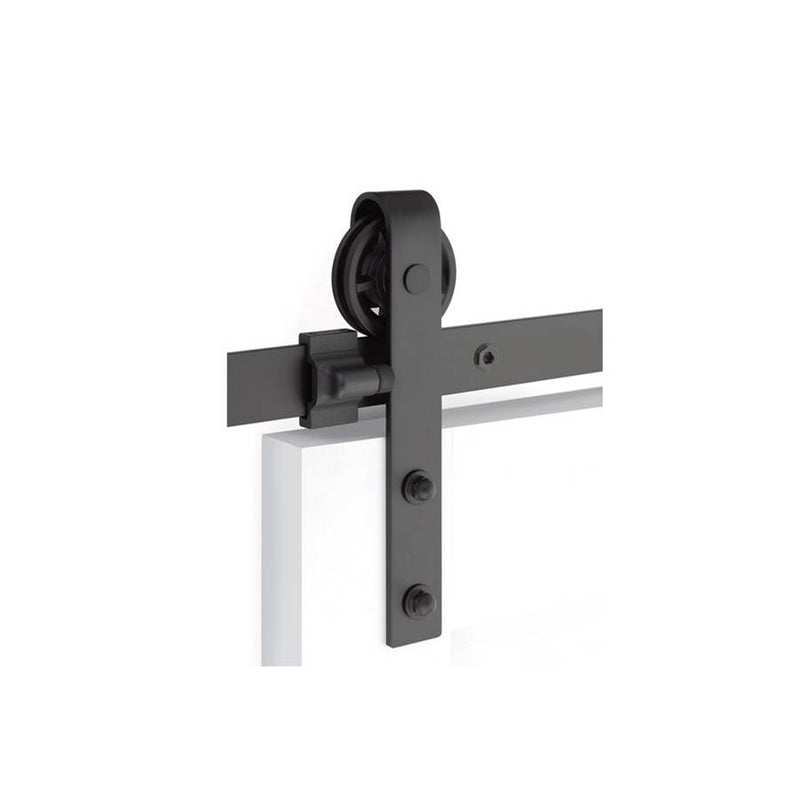 Emtek B110216.SD.FT Barn Door , Classic , Face Mount , 16" , Solid Wheel , Flat Fastener
