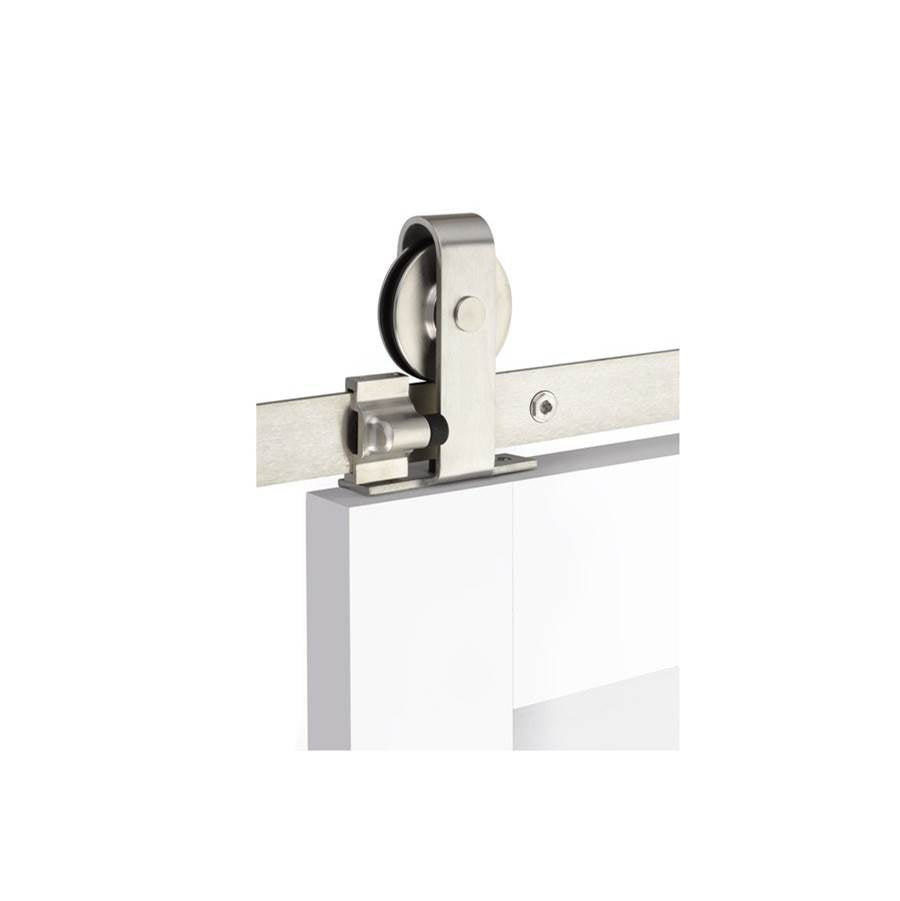 Emtek B120210.SP.FT.DD Barn Door , Classic , Top Mount , 10" , Spoked Wheel , Flat Fastener , Double Door - Parent