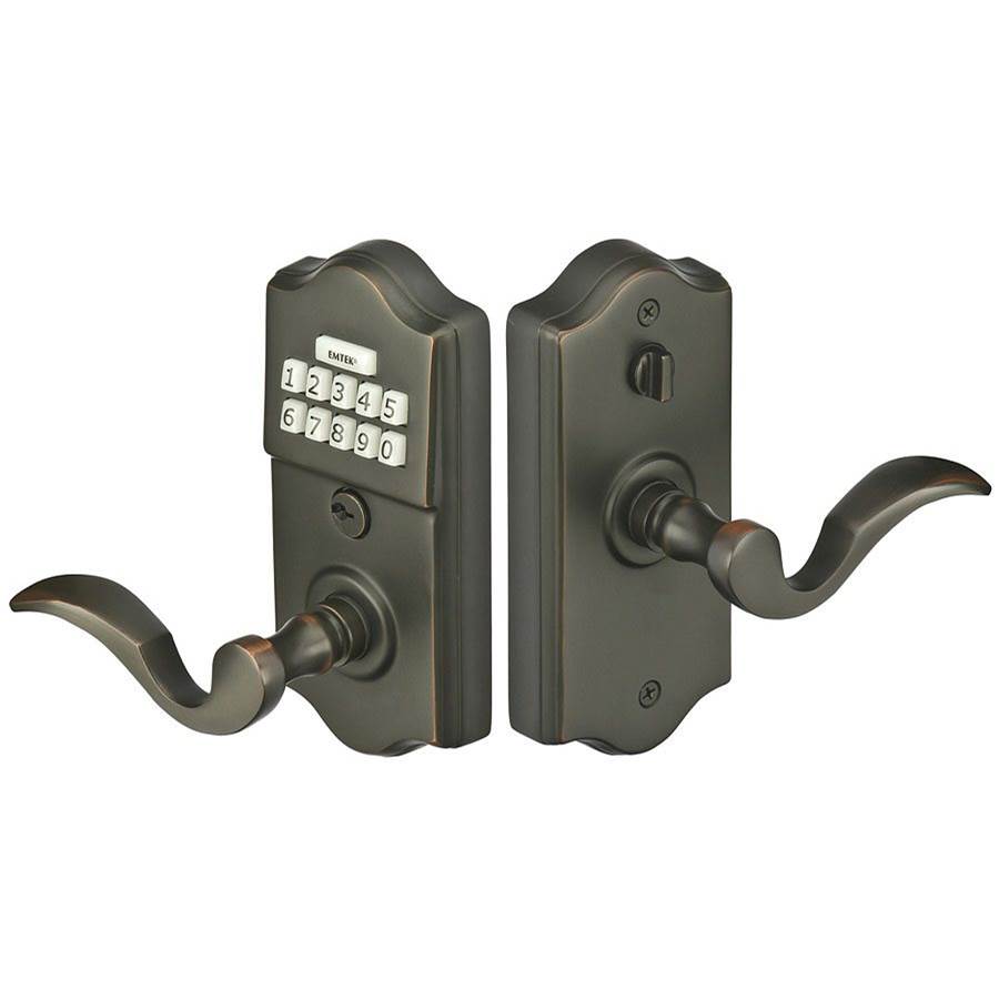 Emtek WE2000CLH Weiser Keyway , Brass Keypad Lever Set , Cortina Lever , LH