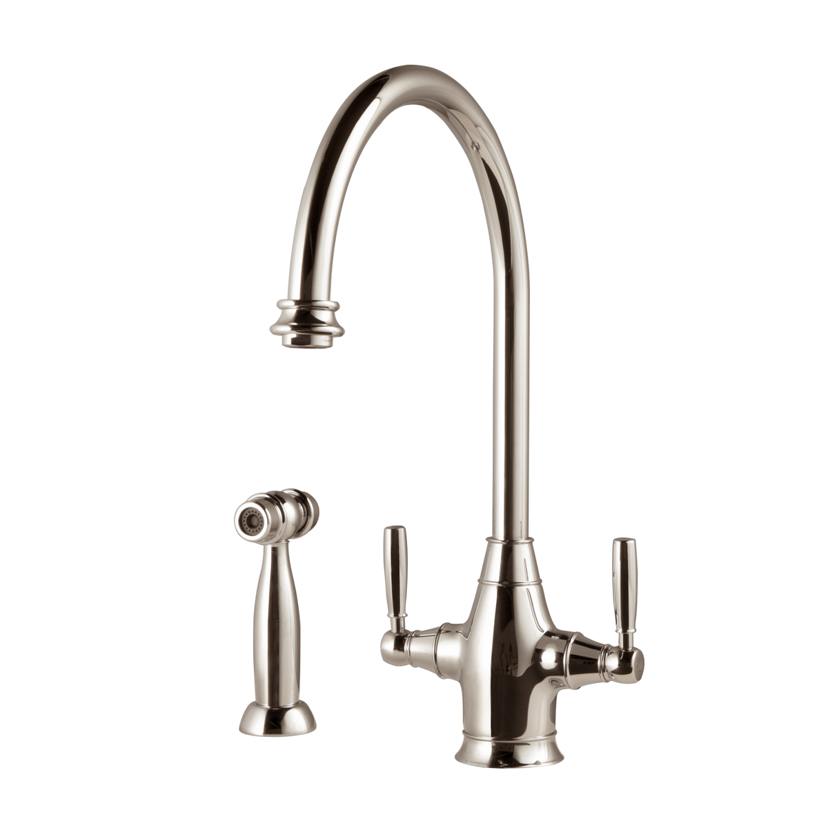 Houzer EXDH-4000 Exeter Traditional Brass Faucet with Side Spray - Parent