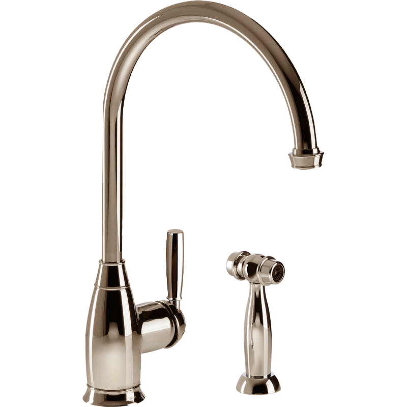 Houzer EXSH-4000 Exeter Traditional Brass Single Lever Faucet with Side Spray - Parent
