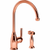 Houzer EXSH-4000 Exeter Traditional Brass Single Lever Faucet with Side Spray