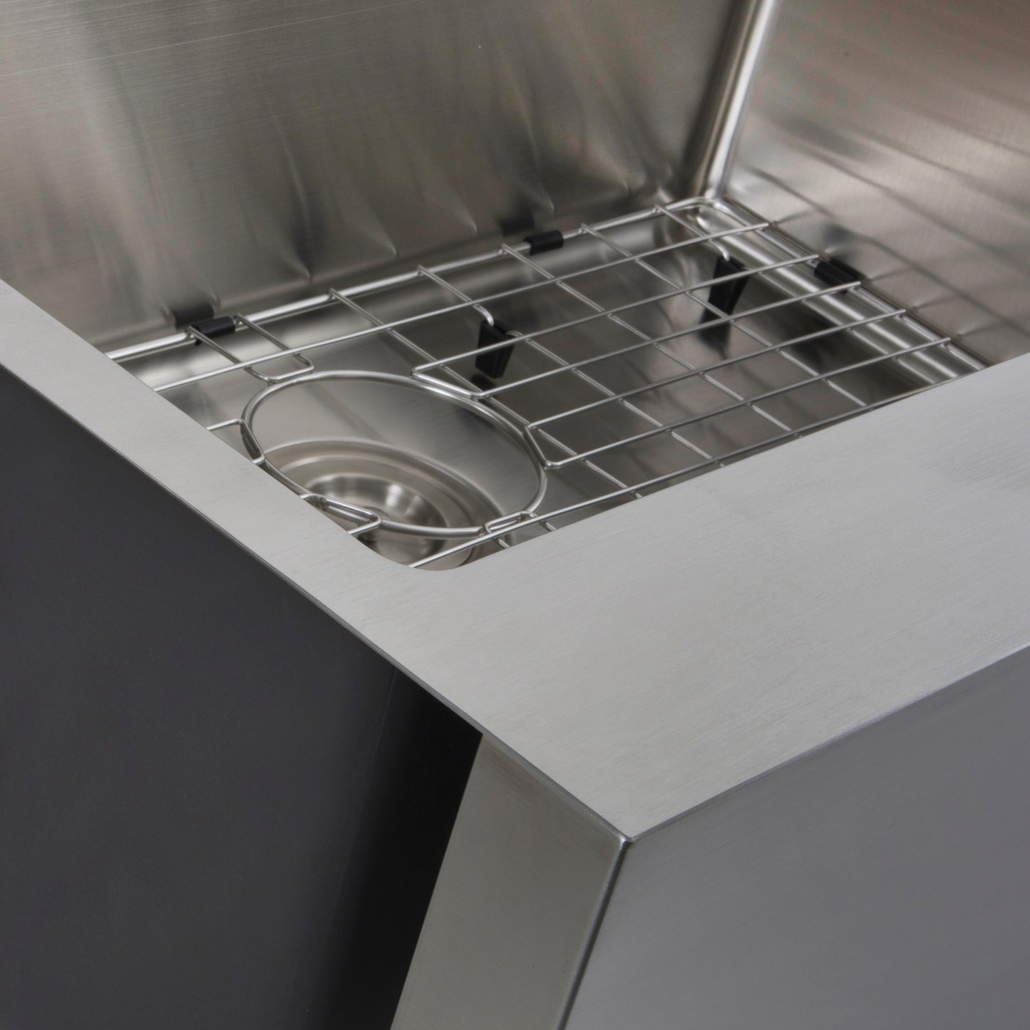 Nantucket Sinks EZApron33-9 Patented Design Pro Series Single Bowl Undermount Kitchen Sink with 9 Inch Apron Front