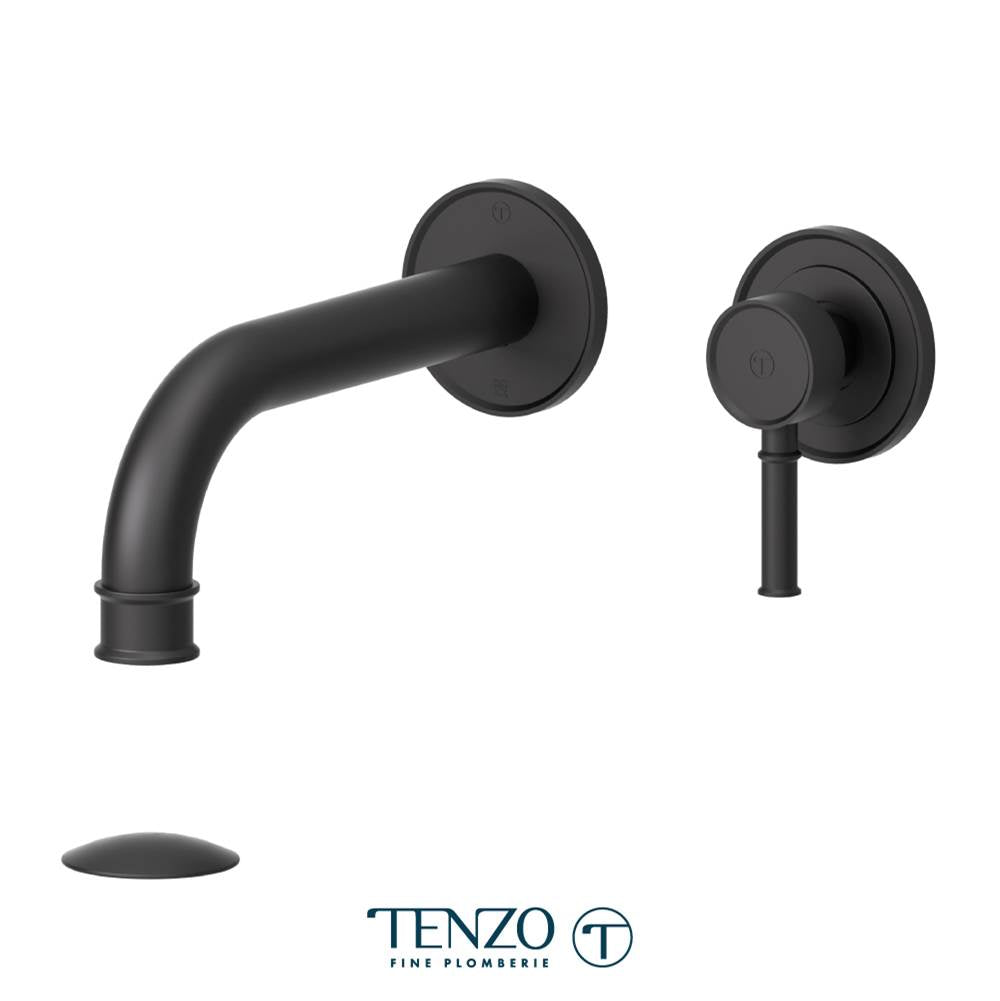Tenzo F-ALY14-W Trim For Alyss Wall Mount Lavatory Faucet 2 Plates With Drain