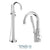 Tenzo F-ALY52 Trim For Alyss Floor Mount 3 Piece Tub Filler