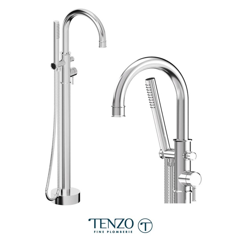 Tenzo F-ALY52 Trim For Alyss Floor Mount 3 Piece Tub Filler