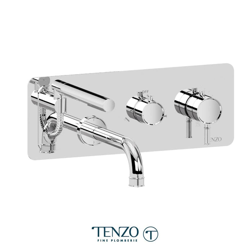 Tenzo F-ALYT73 Trim For Wall Mount Tub Faucet With Retractable Hose