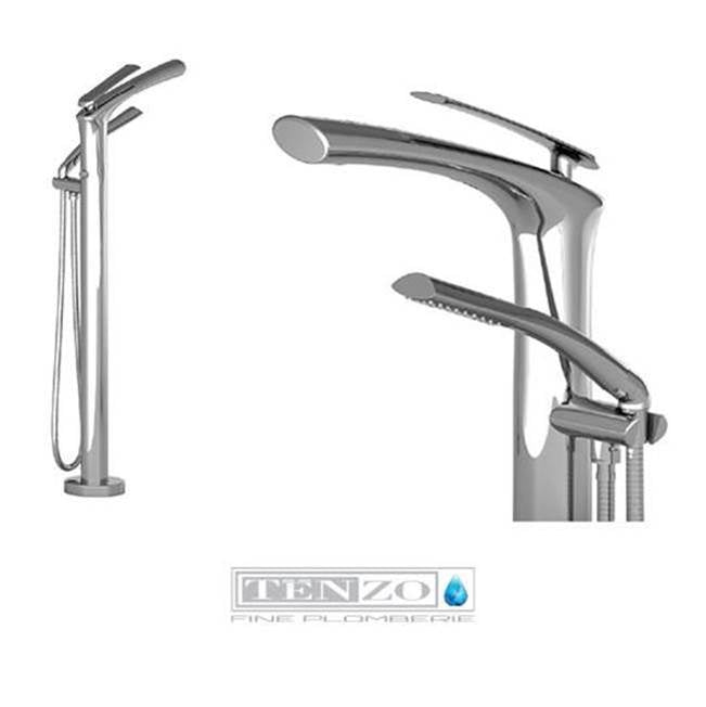 Tenzo F-FL51-CR Trim For Fluvia Floor Mount Tub Filler