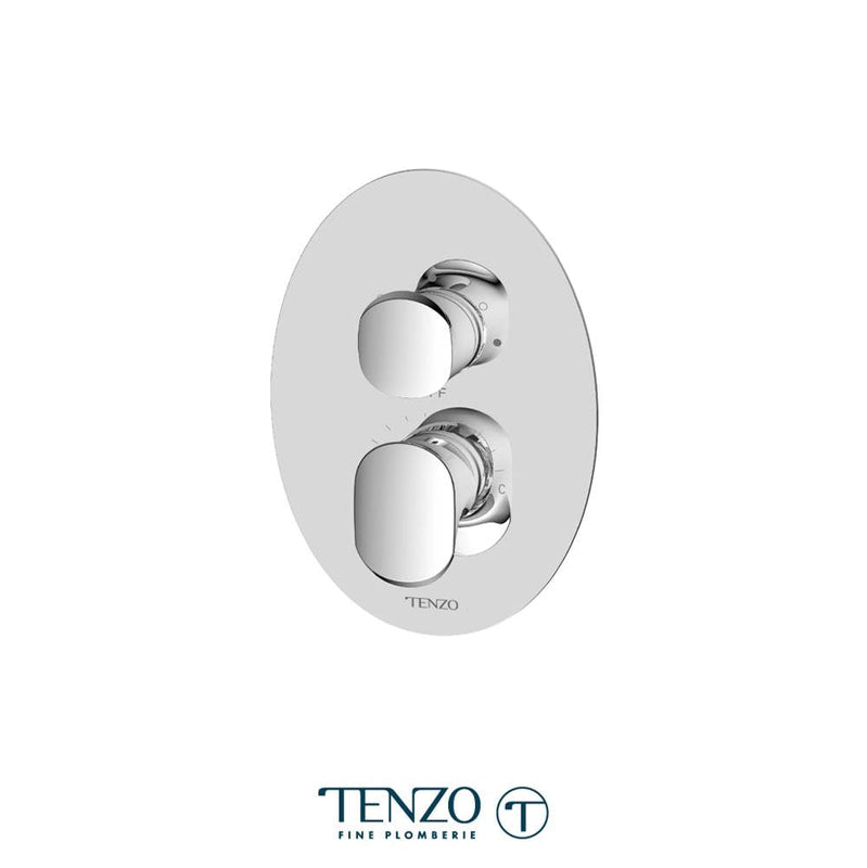 Tenzo F-FLPB33-CR T-Box Valve Trims Pressure Balance 3 Functions Diverter Chrome