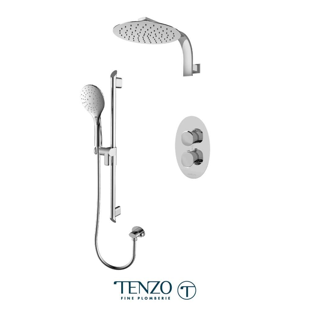Tenzo F-FLT32-20119-CR Trim For Fluvia T-Box Kit 2 Functions Thermo Chrome Finish