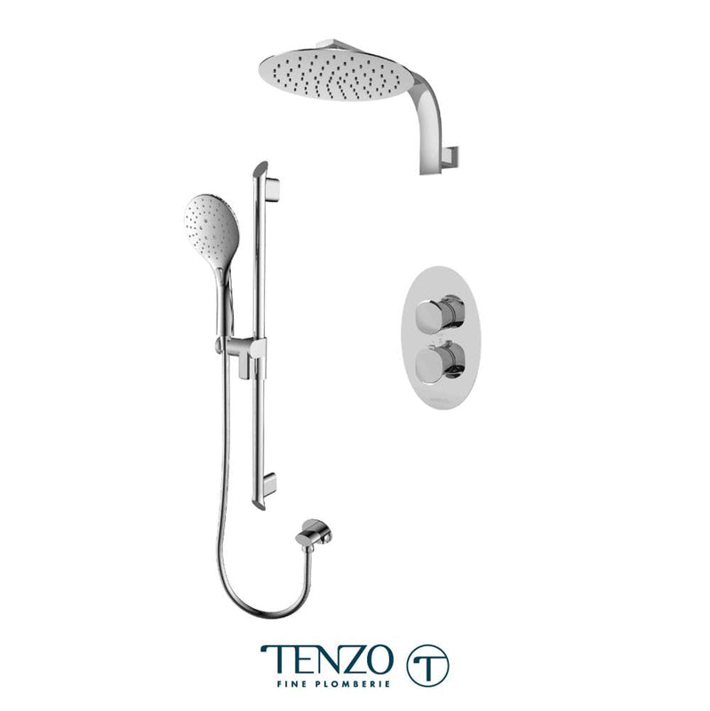 Tenzo F-FLT32-20119-CR Trim For Fluvia T-Box Kit 2 Functions Thermo Chrome Finish