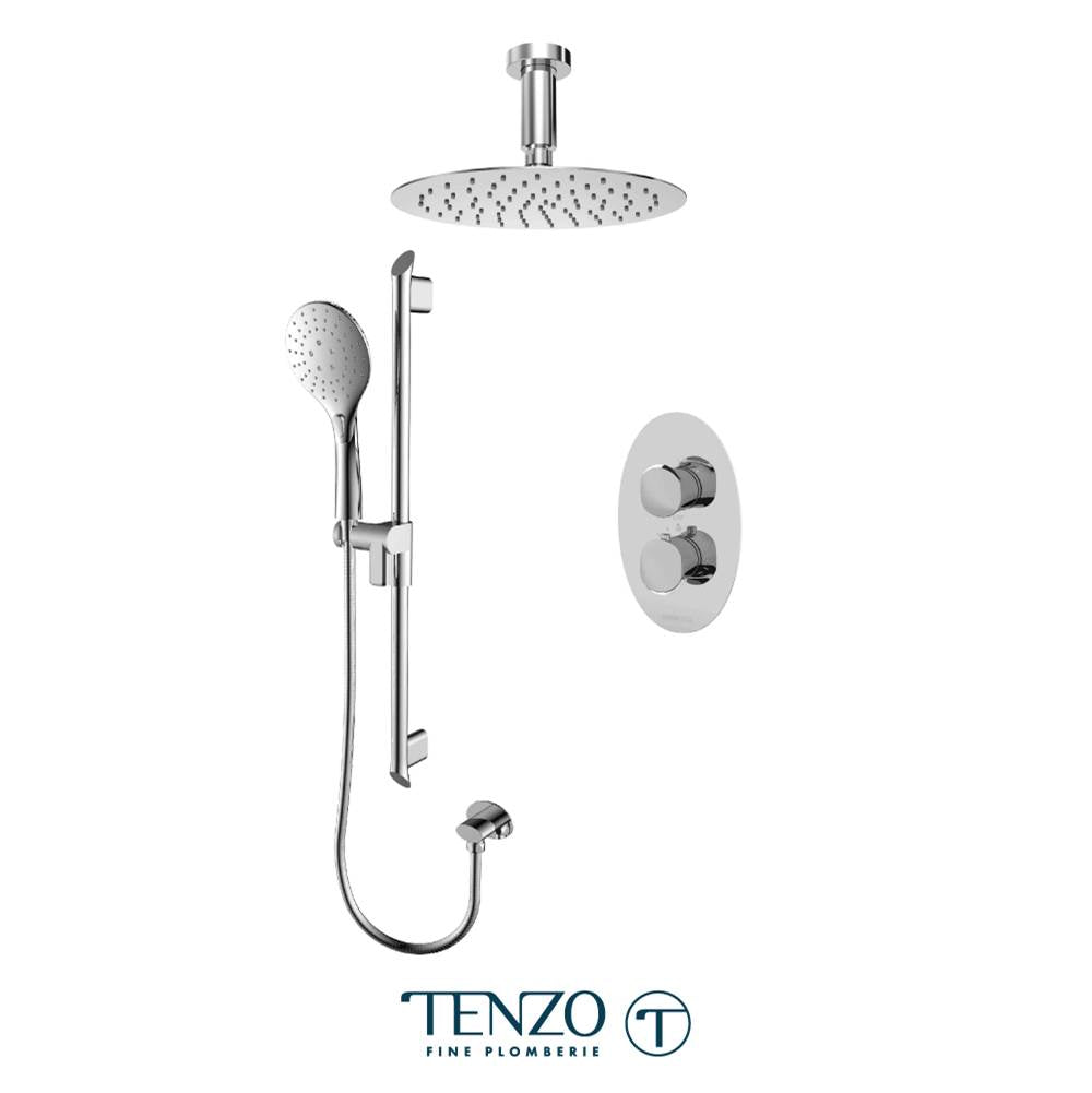 Tenzo F-FLT32-21131-CR Trim For Fluvia T-Box Kit 2 Functions Thermo Chrome Finish