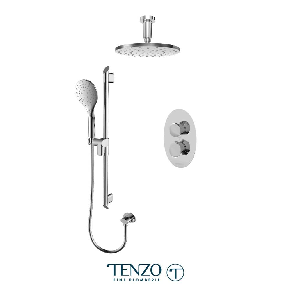 Tenzo F-FLT32-21134-CR Trim For Fluvia T-Box Kit 2 Functions Thermo Chrome Finish