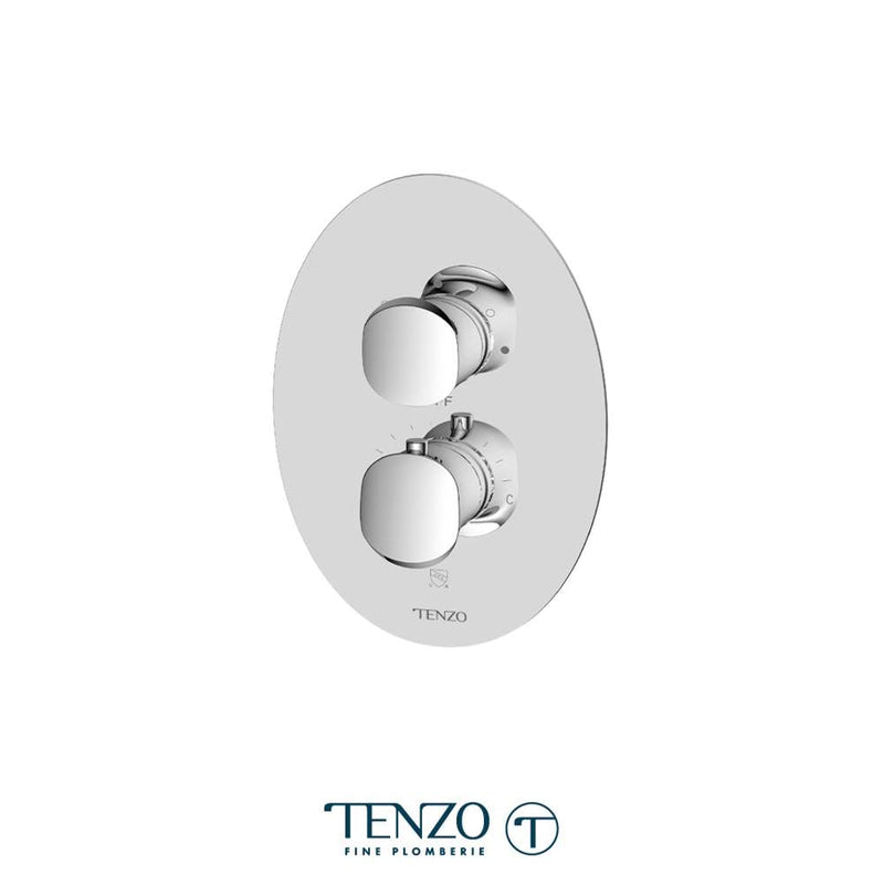 Tenzo F-FLT33-CR T-Box Valve Trims Fluvia Thermo. 3 Functions Diverter Chrome