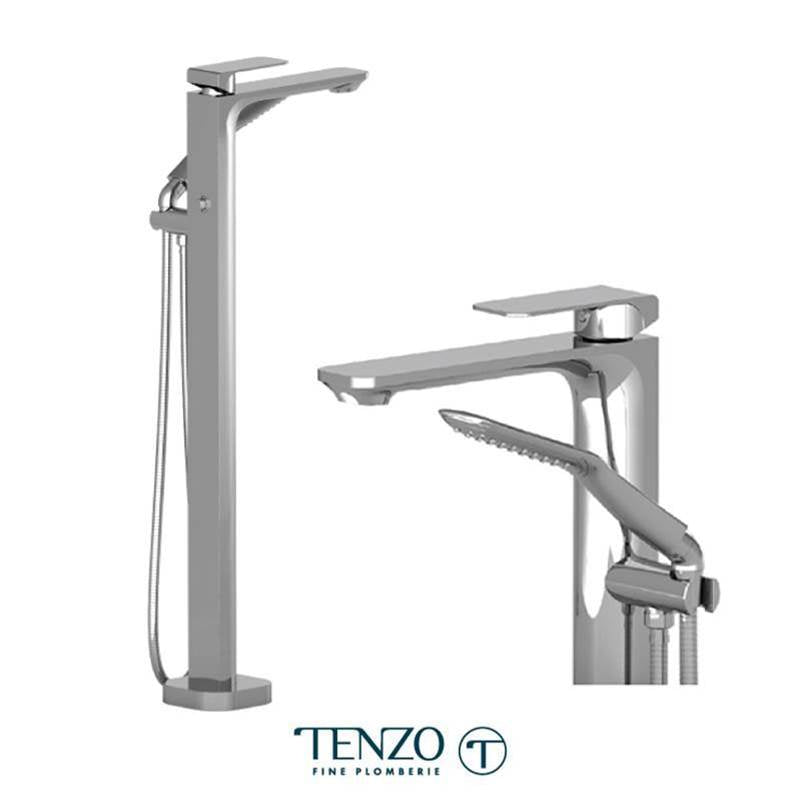 Tenzo F-QU51-CR Trim For Quantum Floor Mount Tub Filler